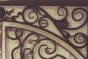 Globe Detail - handcrafted iron gate