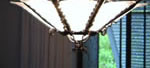Chandelier detail view of lamp