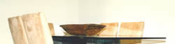 Top View - Stone Steel & Glass Table